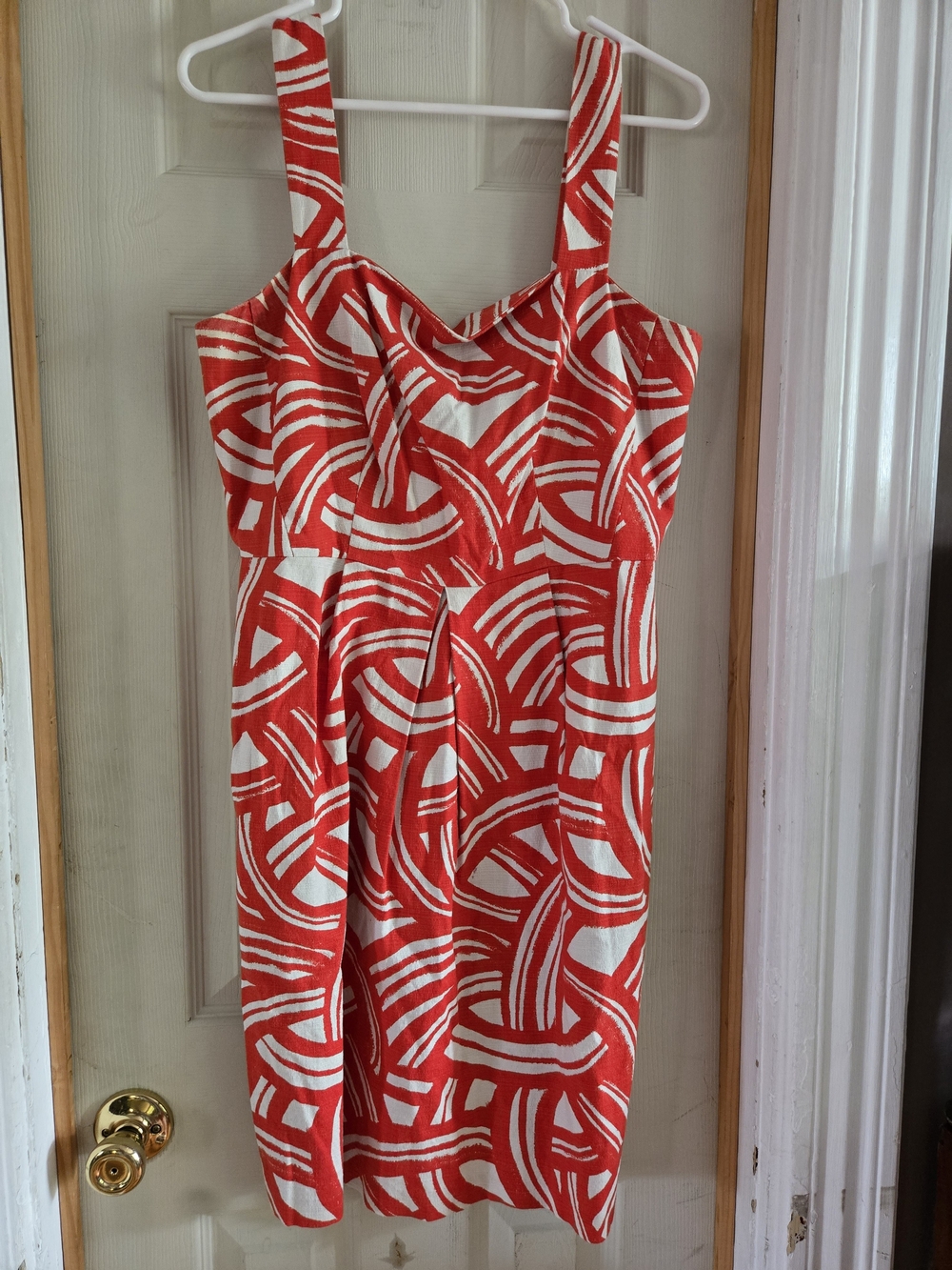 Banana Republic Red and White Printed Mini Sundress